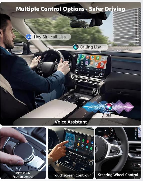 Actual product image Ancvet Wireless CarPlay & Android Auto Adapter