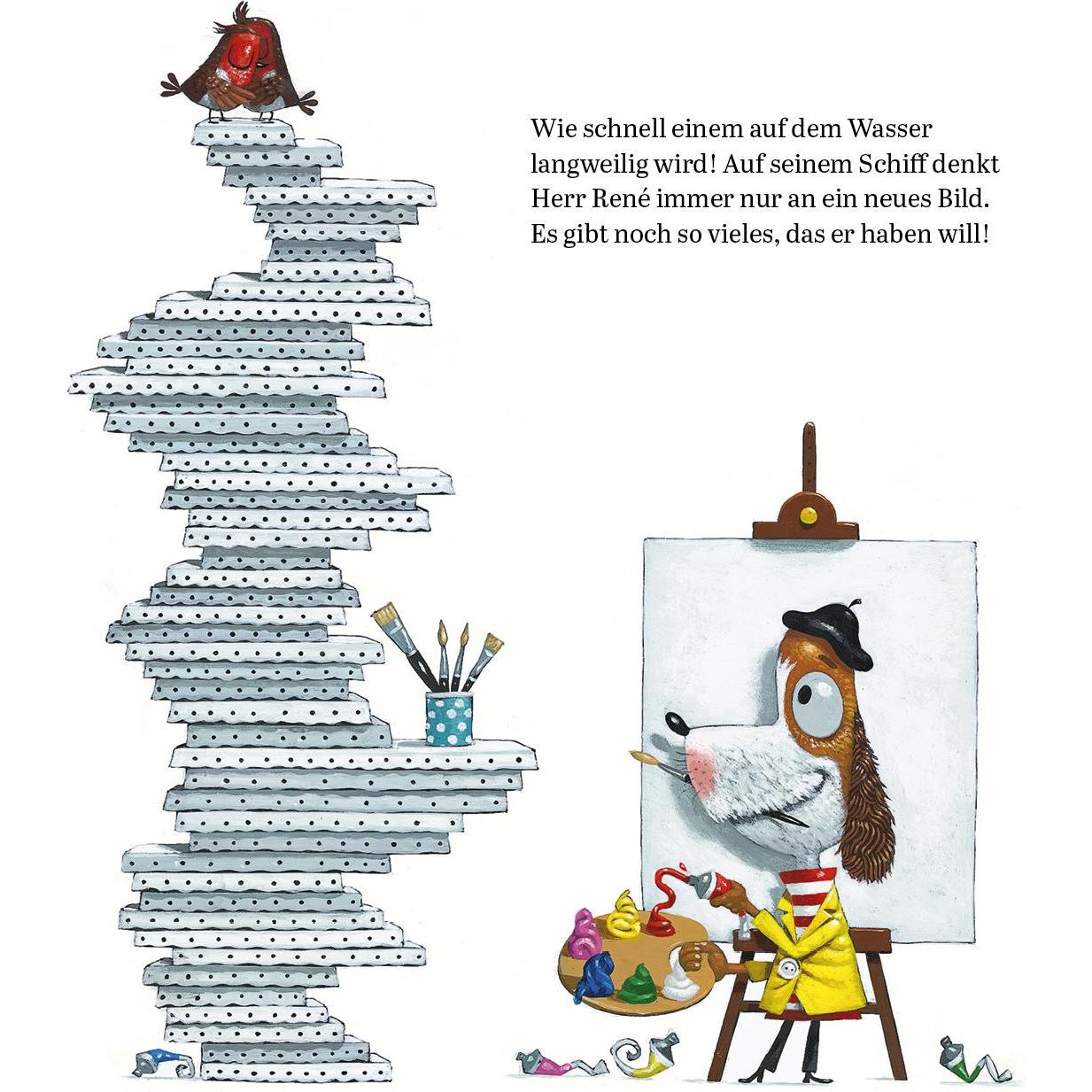 Thumbnail - Was Herr René so alles malt, Kinderbücher von Leo, Illmann, Andreas Illmann