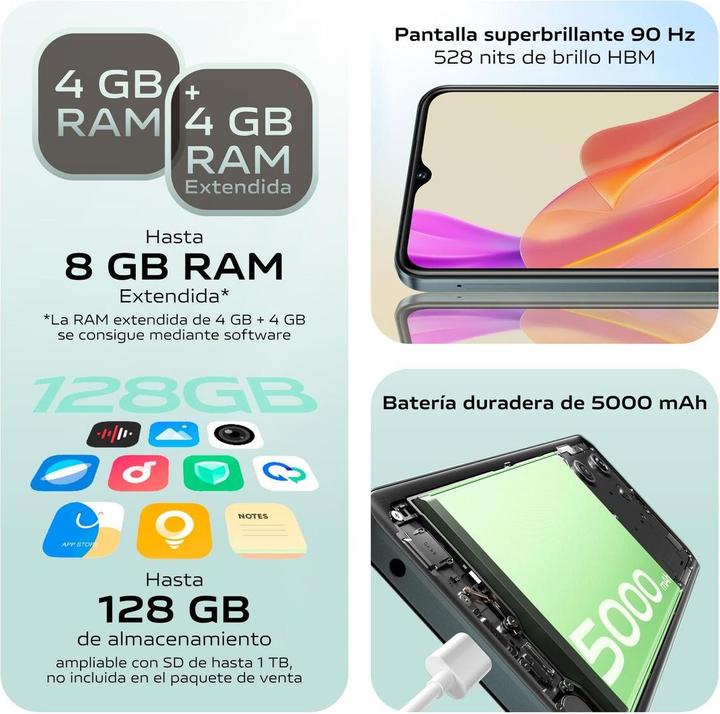 Immagine prodotto Vivo 03 (128 GB, Space Black, 6.56", Doppia SIM, 4G)