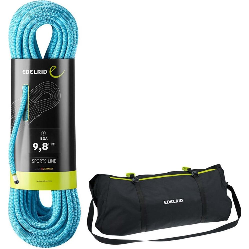 Edelrid Boa 9.8 Kletterseil mit Seilsack (60 m) (71099-300-60m)