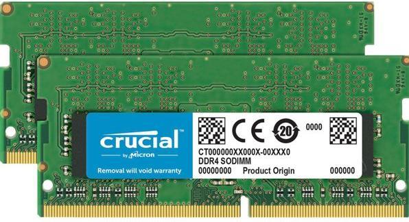 Actual product image Crucial Laptop Memory (2 x 16GB, 3200 MHz, DDR4-RAM, SO-DIMM)