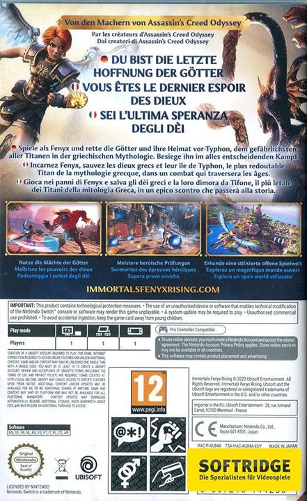 Immagine prodotto Ubisoft Immortals Fenyx Rising (Switch, Multilingue)