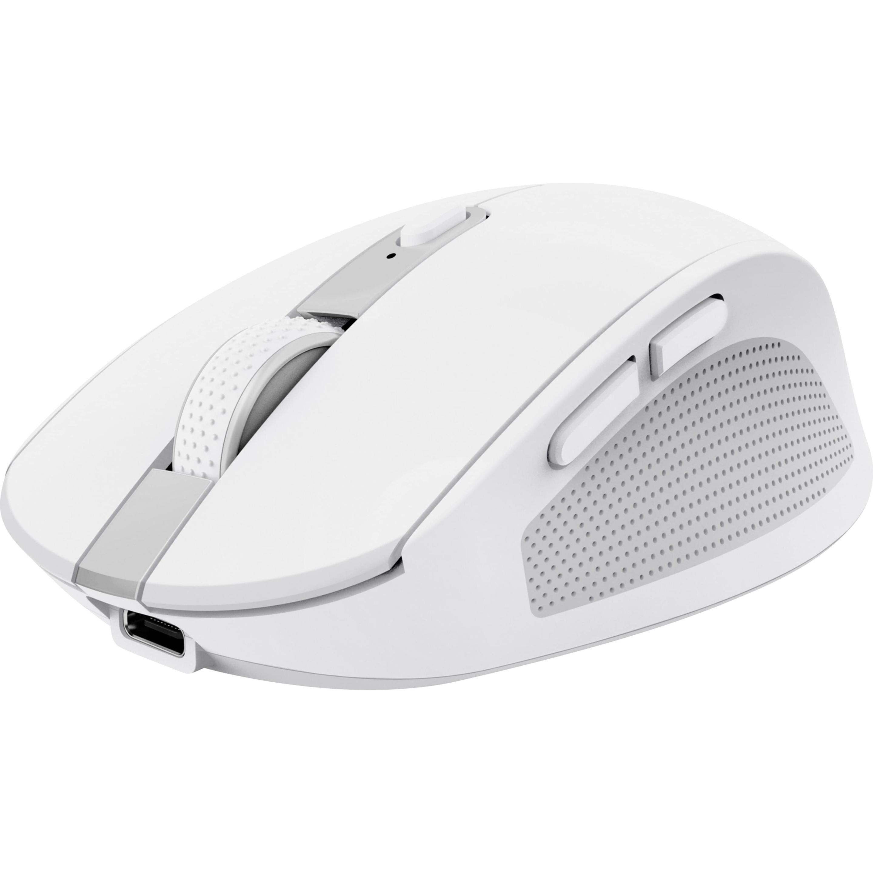 Trust Ozaa Compact Wireless (Kabellos), Maus, Weiss