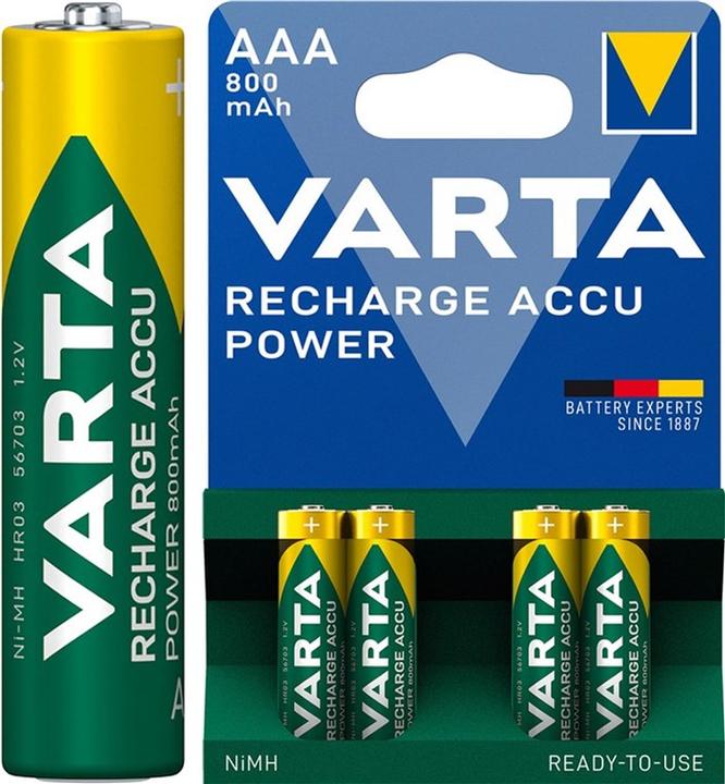 Produktbild Varta Recharge Accu Power (4 Stk., AAA, 800 mAh)
