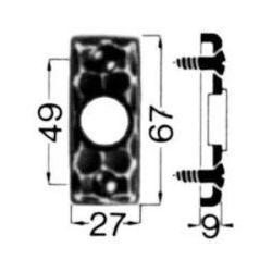 Magni, Türgriff + Fenstergriff, HS Rowe Drücker-Rosette Nr.282 Ei (Türgriff)
