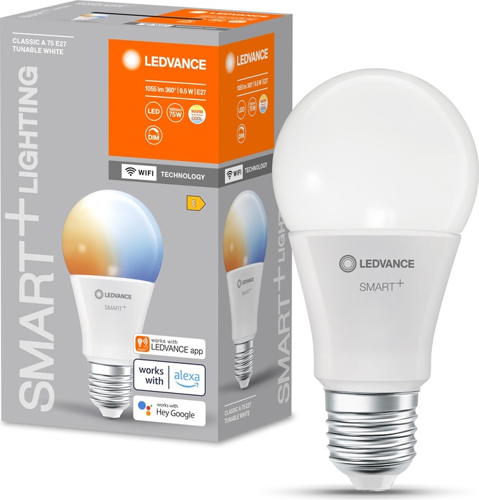 Actual product image Ledvance Smart+ Wifi Classic (E27, 9.50 W, 1055 lm, 1 x, E)