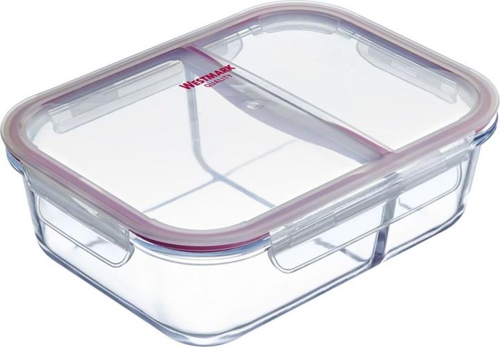 Actual product image Westmark Glass fresh holding box with 2 separate compartments, 1380 ml, sb (1.38 l)
