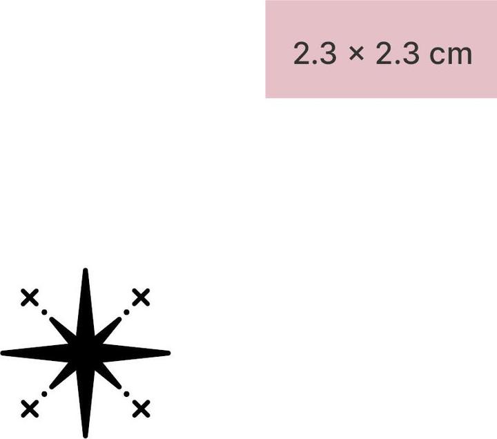 Actual product image minink Temporary tattoo - Compass with stars