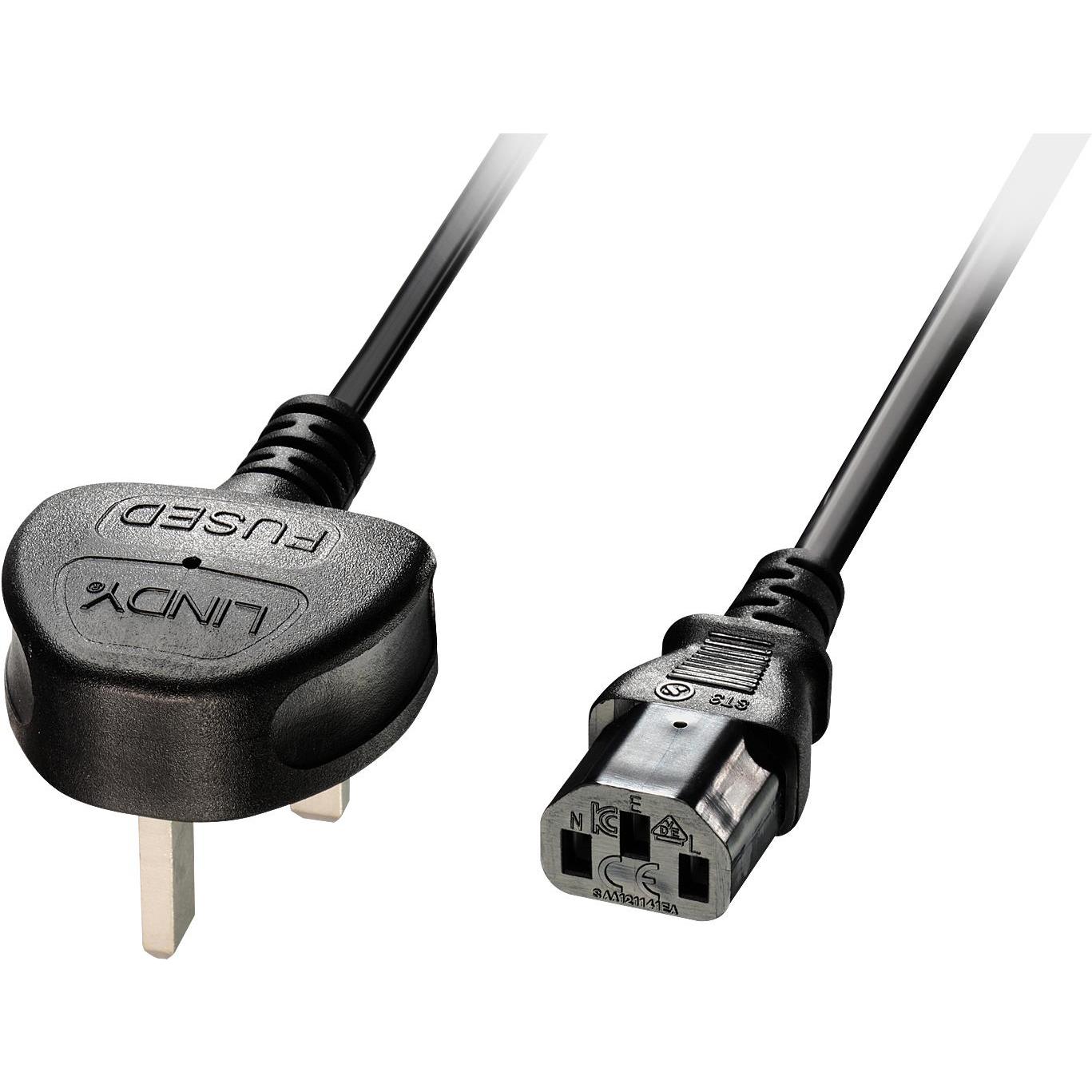 Lindy IEC-Netzkabel UK (2 m), Stromkabel