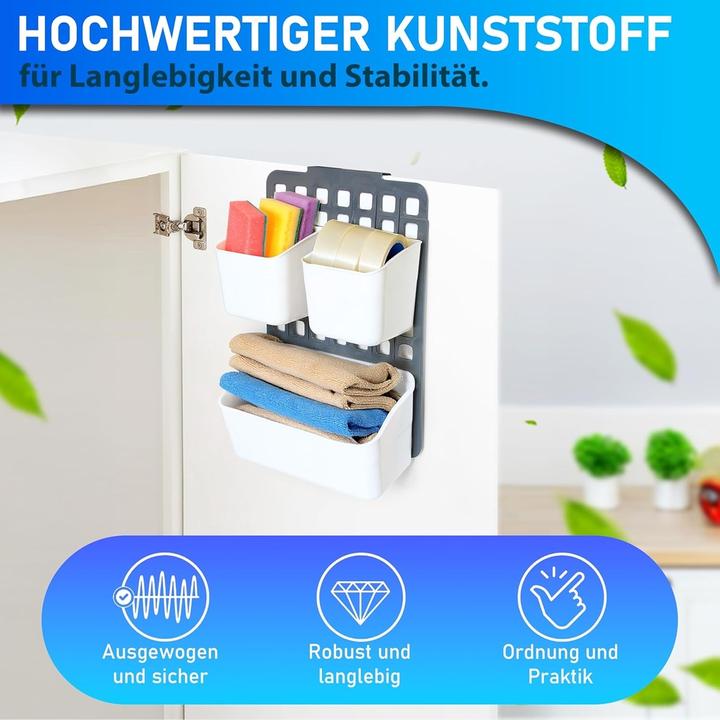 Actual product image Triton Hanging storage bag, organiser, plastic, white