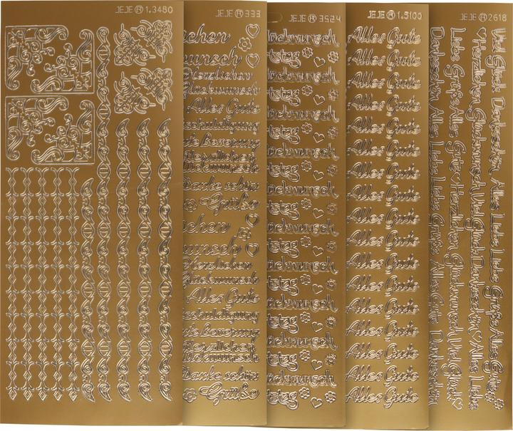 Produktbild VBS Reliefsticker-Set "Glückwünsche"