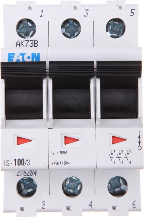 Actual product image Eaton Main switch gray 3 pole 100