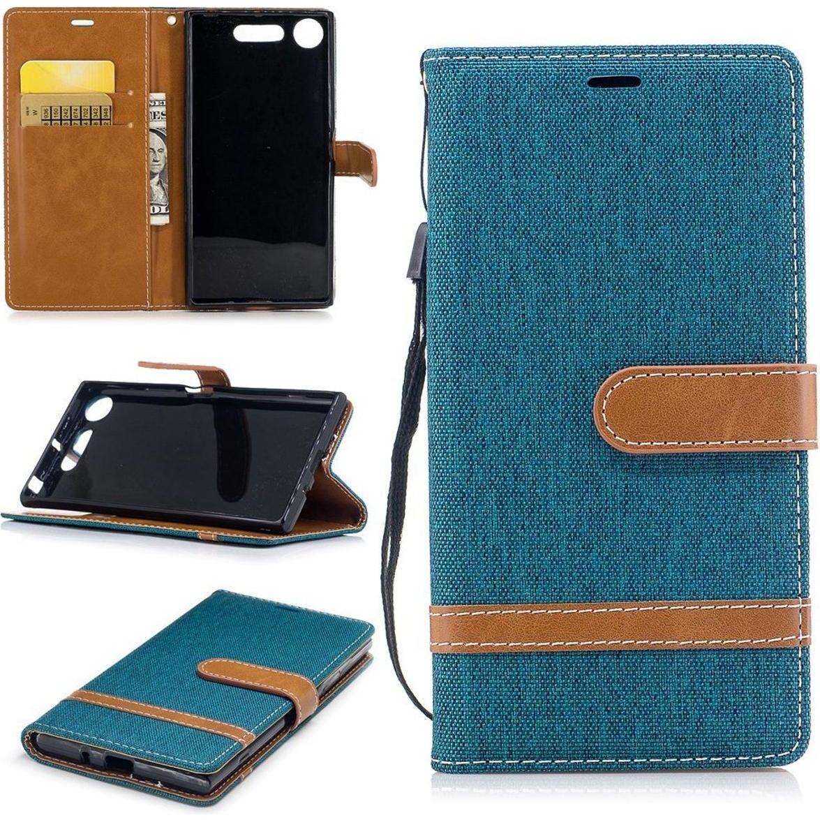 König Design Hülle Handy Schutz für Sony Xperia XZ1 Case Cover Tasche Wallet Etui Handyhülle (Sony Xperia XZ1), Smartpho...
