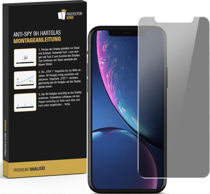 Produktbild Protectorking 1x Echtes Tempered 9H Panzerhartglas Blickschutz (1 Stk., Apple iPhone XS Max)