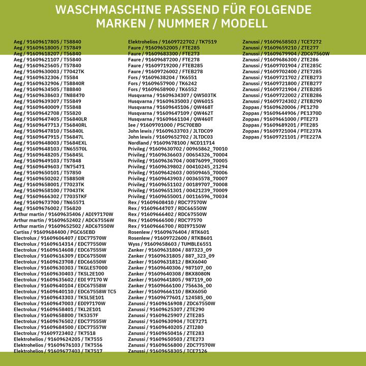 Nährwerte und Zutaten AEG Kondensator Electrolux 125002051/6 5µF 425/475V für Motor Trockner