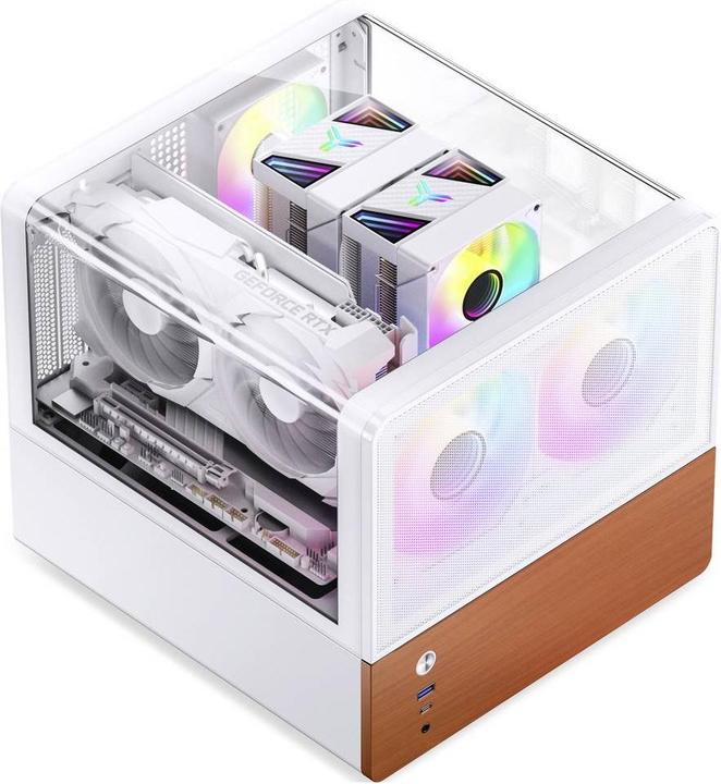 Produktbild Jonsbo V12 PC-Gehäuse, Mini-Tower, Micro-ATX - weiss (mATX)