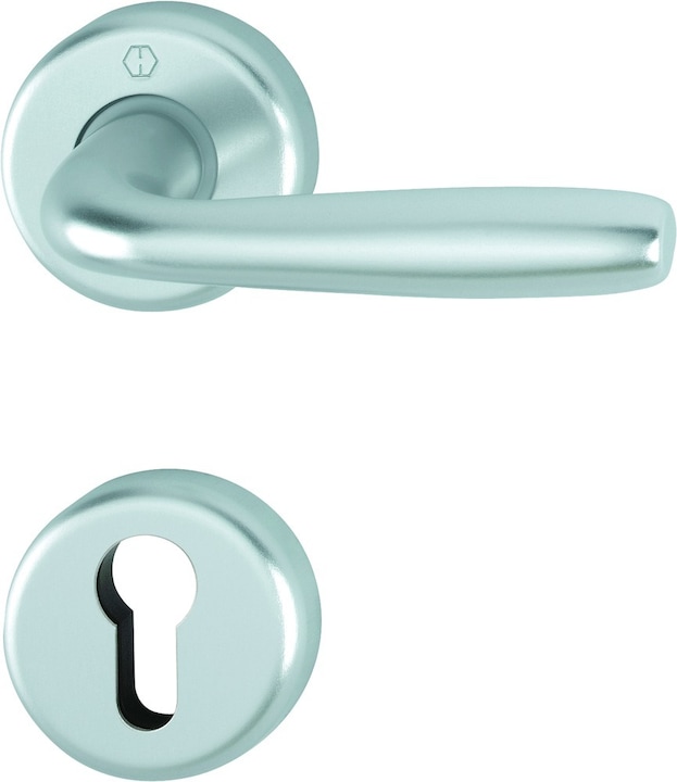Actual product image Hoppe Rosette set Maribor 1766 / 17KV/17KVS Aluminium F1 round PZ DIN left / right D/D (Door rosette)