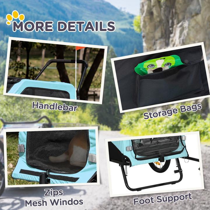 Actual product image PawHut Dog trailer with reflectors