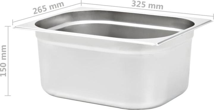 Produktbild vidaXL Gastronorm-Behälter (GN 1/2, 9.50 l)