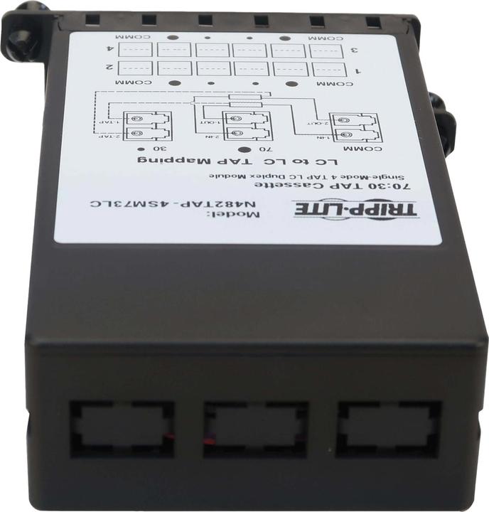Actual product image Eaton TRIPPLITE Fiber TAP Cassette - Singlemode 4x Duplex LC 70/30 Split