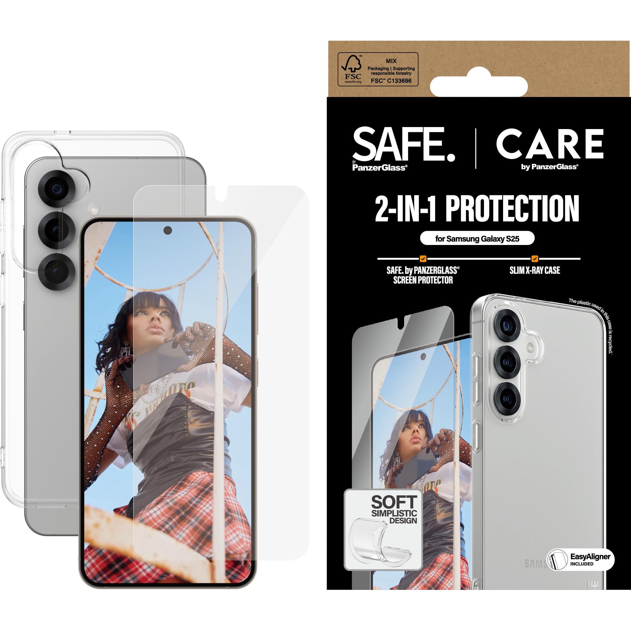 Thumbnail - PanzerGlass CARE by Fashion 2-in-1 Set Samsung Galaxy S 2025 (1 Stück, Samsung Galaxy S25), Smartphone Schutzfolie, Tra...