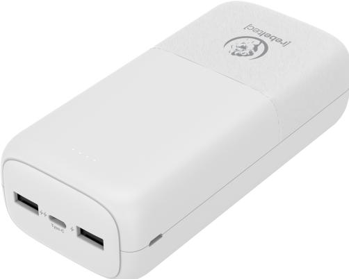 Actual product image Rebeltec powerbank P30 10W 10000mAh white (30000 mAh, 10 W, 111 Wh)