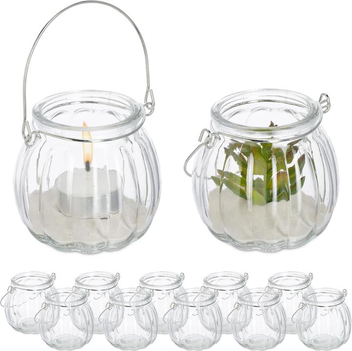 Immagine prodotto Relaxdays 12x lanterna (12 x, 8 x 8 x 7,5 cm)