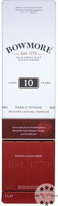 Produktbild Bowmore 10 Years Dark & Intense (1 x 100 cl)