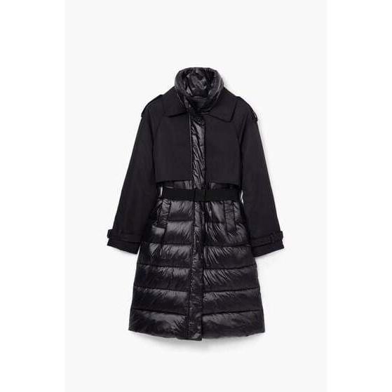 Desigual, Damen, Jacke, lange daunenjacke daen estocolo (M), Schwarz, M