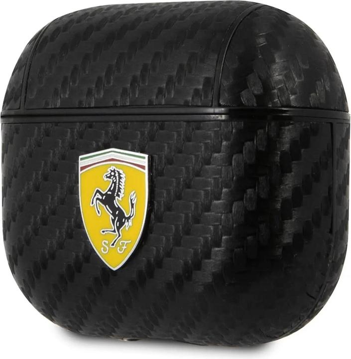 Actual product image Ferrari FESA3CABK AirPods 3 cover czarny/black On Track PU Carbon (Headphone sleeve)