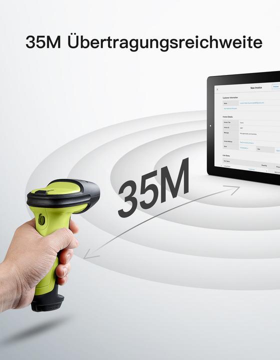 Actual product image Inateck Barcodescanner 72 green (BCST-72 green) (1D barcodes, 2D barcodes)