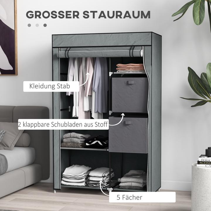 Image du produit Homcom Armoire en tissu (102 x 42,5 x 162,5 cm)