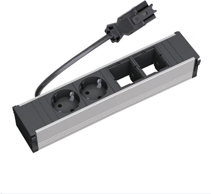 Actual product image Bachmann CONI module support 4-fold, 2x socket, 2x CM (912.027) (4 x, CEE 7/3)