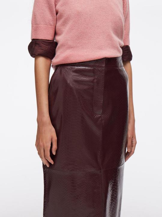 Produktbild Rouge Edit Midi Leder Bleistiftrock (38)
