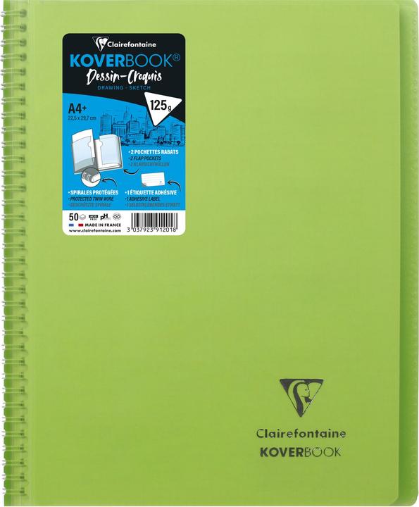 Produktbild Clairefontaine Koverbook Skizzenblock (A4+, Weicher Einband)