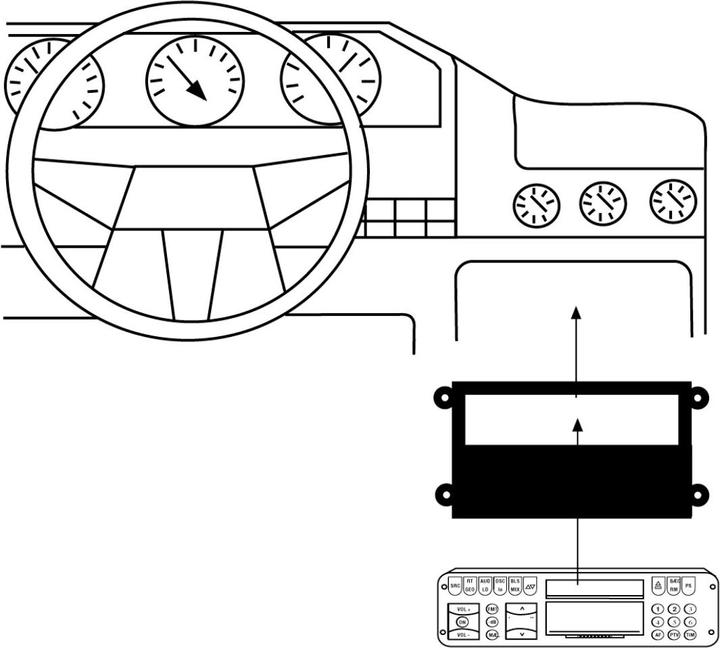 Actual product image Hama Radio adapter cover 1-DIN for VW/Seat/Skoda
