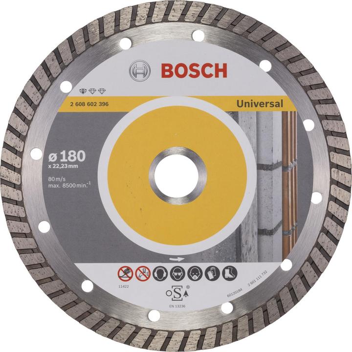 Produktbild Bosch Professional Zubehör Diamanttrennscheibe Standard for Universal Turbo, 180x22,23x2,5x10 mm, 1er-Pack