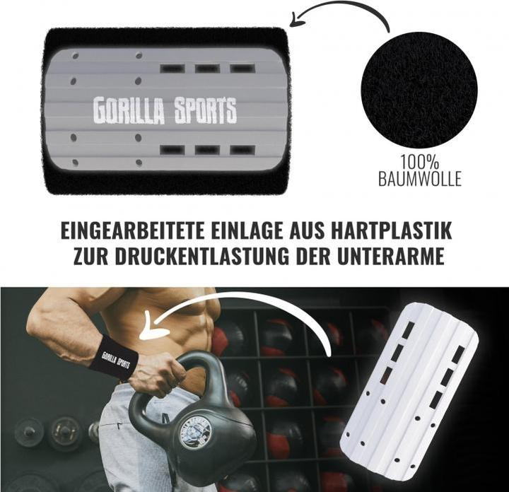 Produktbild Gorilla Sports Kettlebell Wristlet - Handgelenkschutz (11, One Size)