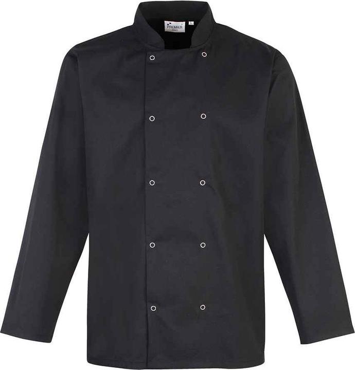 Actual product image Premier Unisex Adult Stud Front Long-Sleeved Chef Jacket (XL)