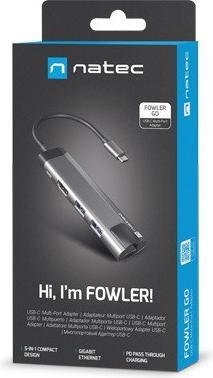 Actual product image Genesis NATEC Multiport Fowler Go USB-C (USB-C, 2 ports)