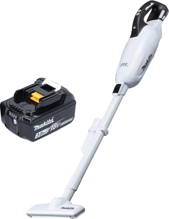 Makita DCL 281 FF1W Akku Staubsauger 18 V weiss Brushless + 1x Akku 3,0 Ah - ohne Ladegerät