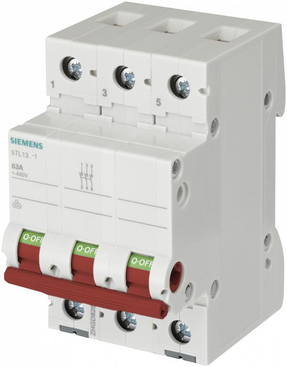 Produktbild Siemens 63A triple pole, red handle