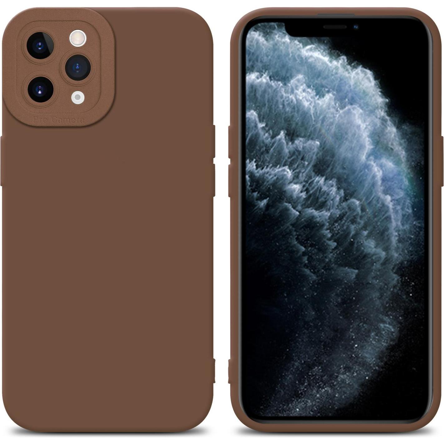 Cadorabo Hülle für Apple iPhone 11 PRO MAX im TPU Fluid LM162 Style (Apple iPhone 11 Pro Max), Smartphone Hülle, Braun
