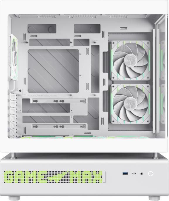Actual product image GameMax Boitier Moyen Tour ATX N90 ARGB avec panneaux vitrés (Blanc) (ATX, ITX, Mini-ATX)