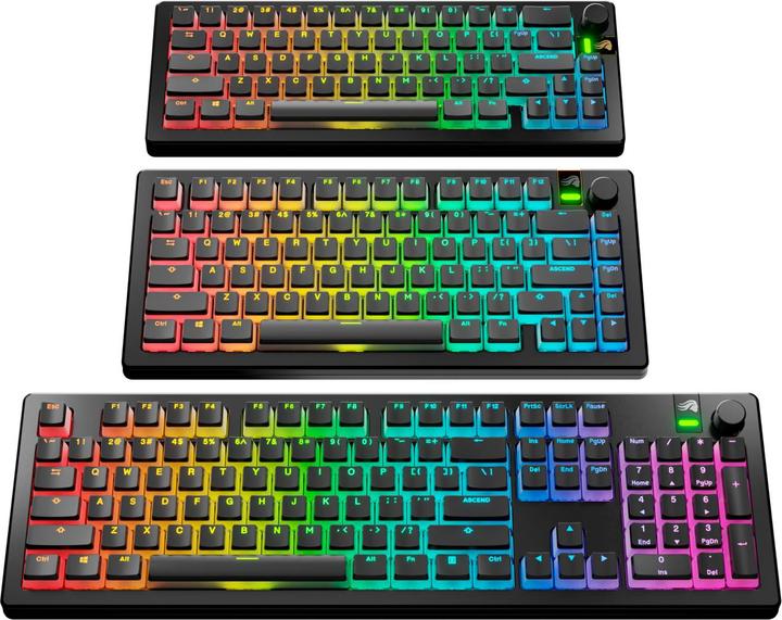 Produktbild Glorious Aura V3 Keycaps, ANSI Layout (US), PBT, Doubleshot - Schwarz