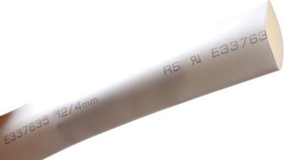Actual product image RS PRO White heatshrink tube 12/4mm i/d