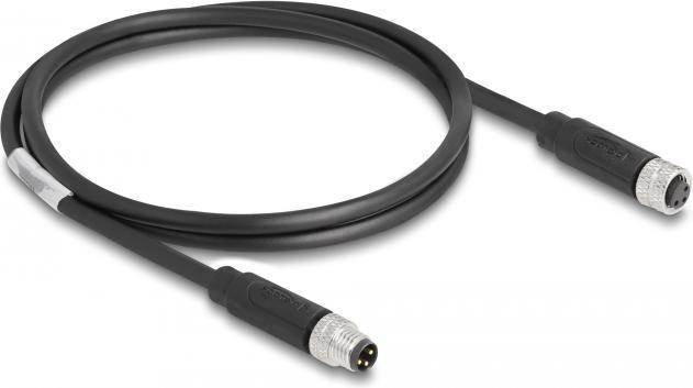 Actual product image Delock M8 3 pin cable St to Bu A-coded 1m (1 m)