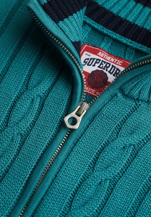 Produktbild Superdry Damen lässiger Strickpullover mit halbem Reissverschluss (M)