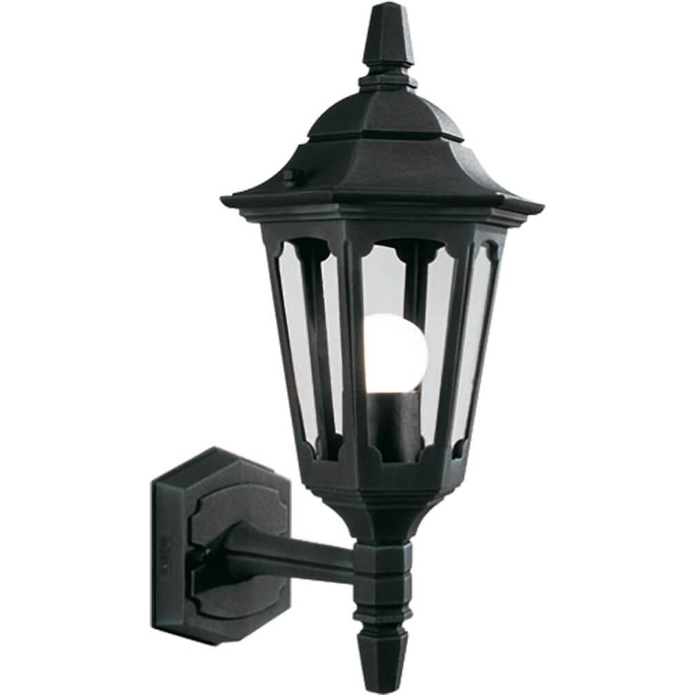 Elstead Lighting, Gartenbeleuchtung, Parish Aussen-Wandleuchte E27 UP Schwarz IP44, Made in UK (E27, IP44)