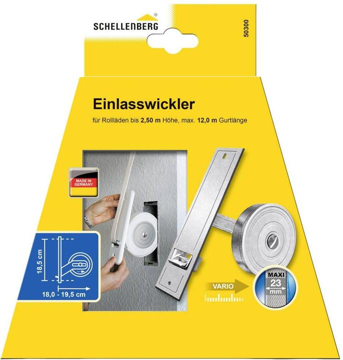 Produktbild Schellenberg 50300 Gurtwickler Unterputz Passend für (Rollladensysteme) Schellen